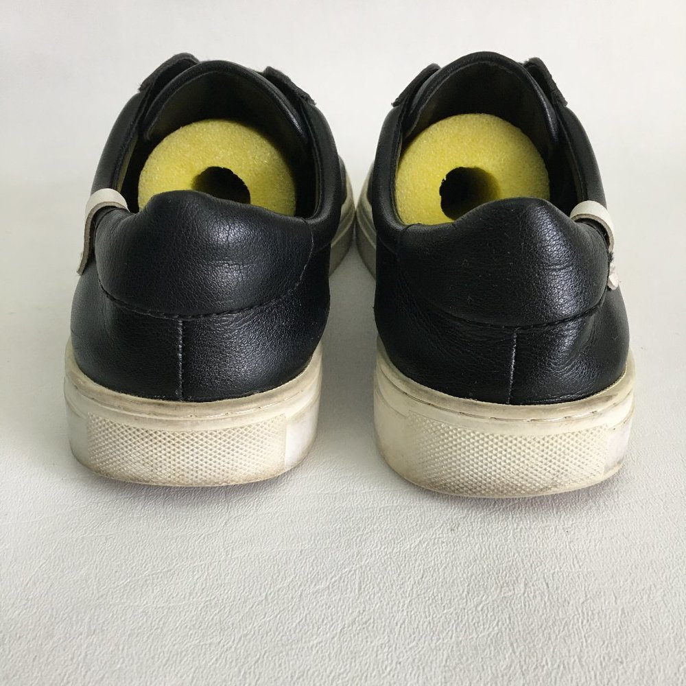 HOUSE OF FUTURE Black Leather Low Top Sneaker Mens Size 8 - Picture 4 of 8